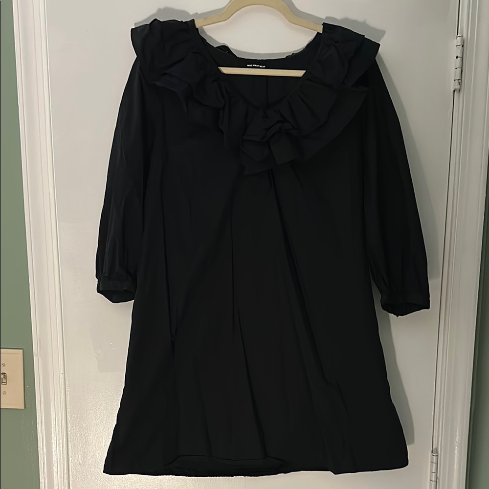 Who What Wear Black Midi Dress